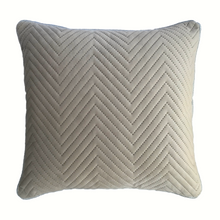 Load image into Gallery viewer, Beige Soft Cotton Velvet Cushion Cover | Casa Kriti
