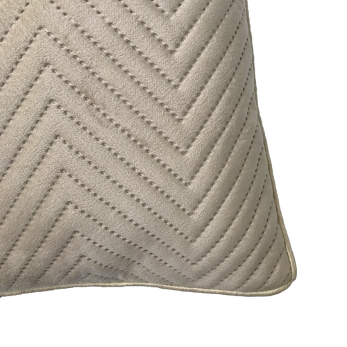 Beige Soft Cotton Velvet Cushion Cover | Casa Kriti