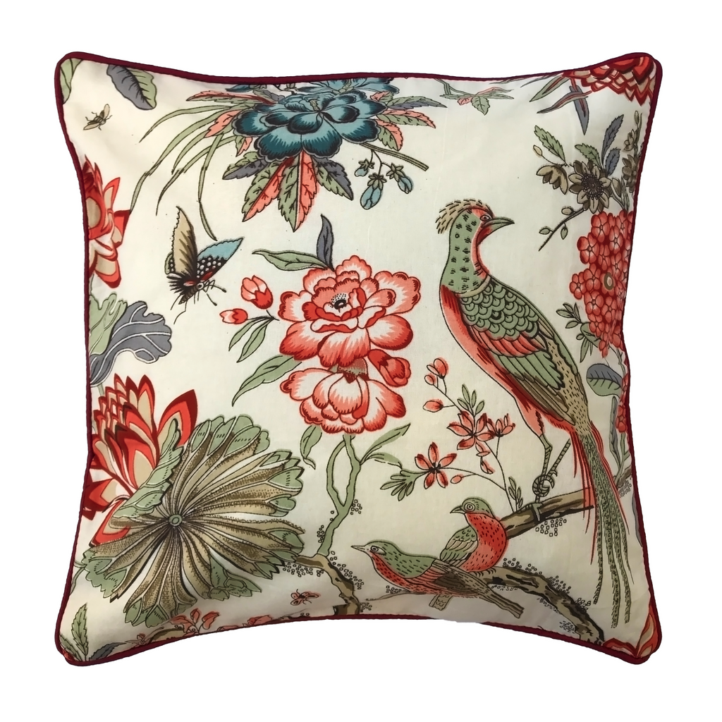 Birds and Butterflies Printed Cushion Cover | Casa Kriti