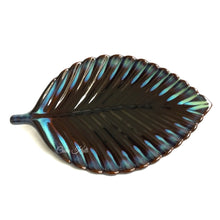 Load image into Gallery viewer, Black Leaf Shaped Ceramic Serving Platter by Casa Kriti
