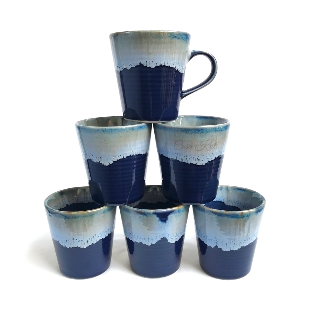 Blue Coffee and Tea Mug Set of 6 | Casa Kriti