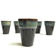 Load image into Gallery viewer, Brown Ceramic Cutting Chai Glasses Set of 6 by Casa Kriti
