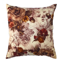 Load image into Gallery viewer, Brown Floral Cushion Cover | Casa Kriti
