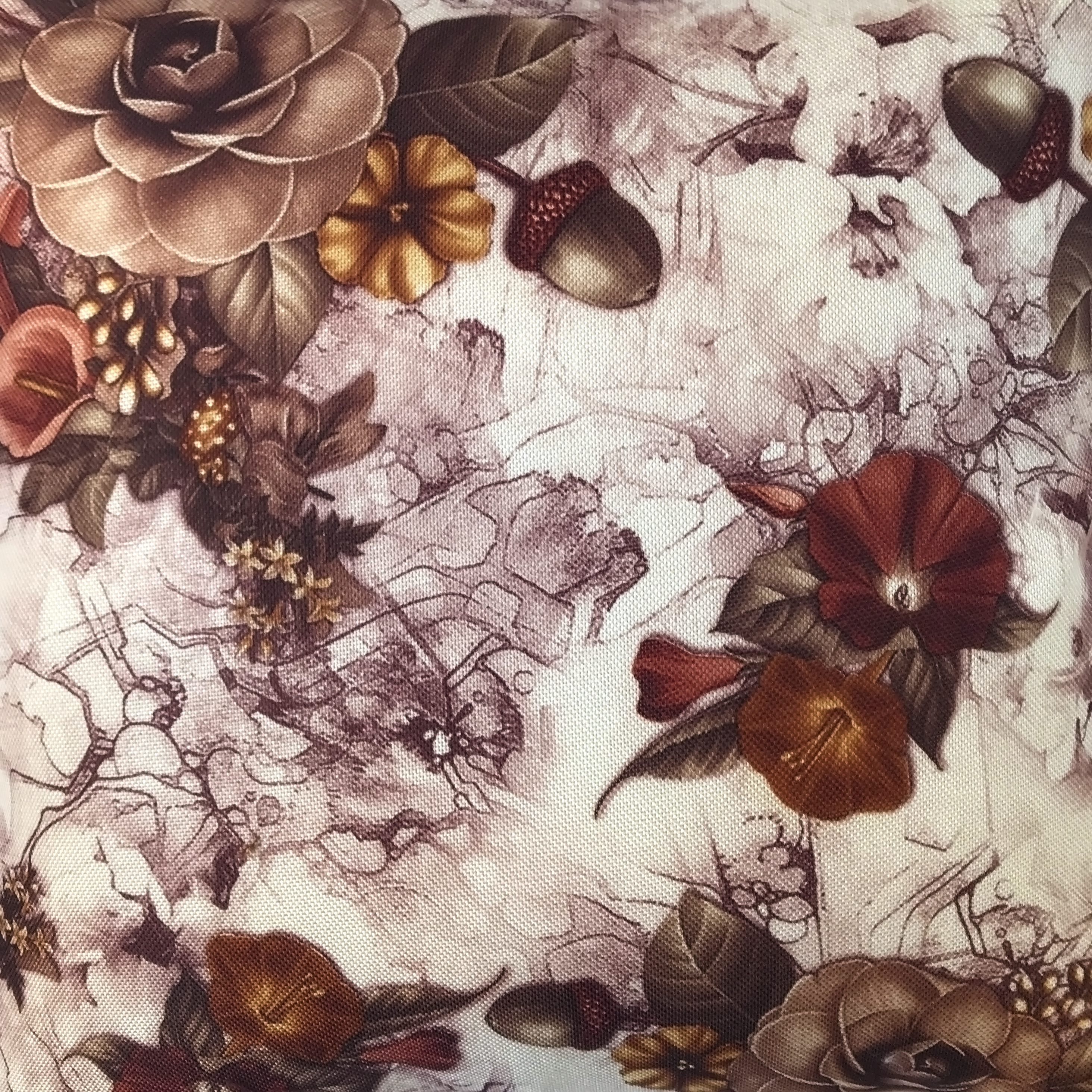 Brown Floral Cushion Cover | Casa Kriti