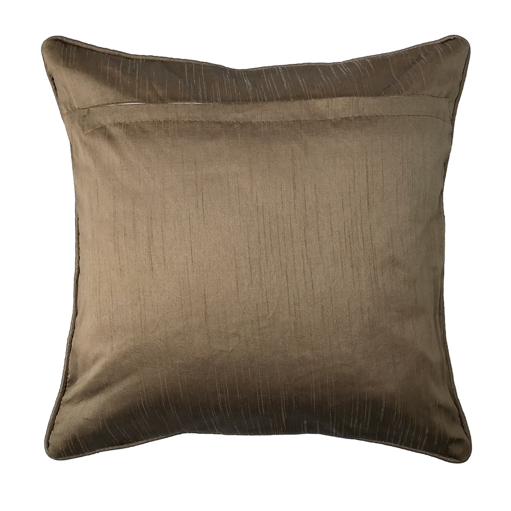 Brown Soft Cotton Velvet Cushion Cover | Casa Kriti