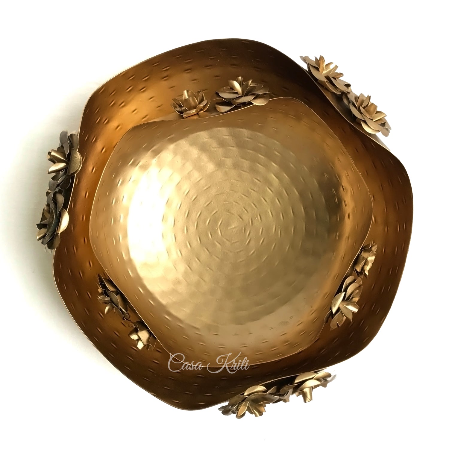 Golden Roses Urli Pair | Casa Kriti
