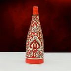 Floral Red Small Ceramic Vase | Casa Kriti