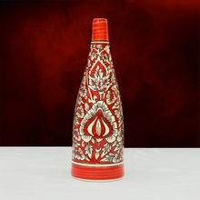 Load image into Gallery viewer, Floral Red Small Ceramic Vase | Casa Kriti
