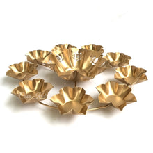 Load image into Gallery viewer, Gold Lotus Urli with 9 Tea Light Candle Holders | Casa Kriti
