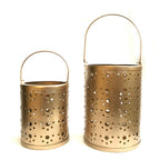 Gold Polka Dot Lantern Pair | Casa Kriti