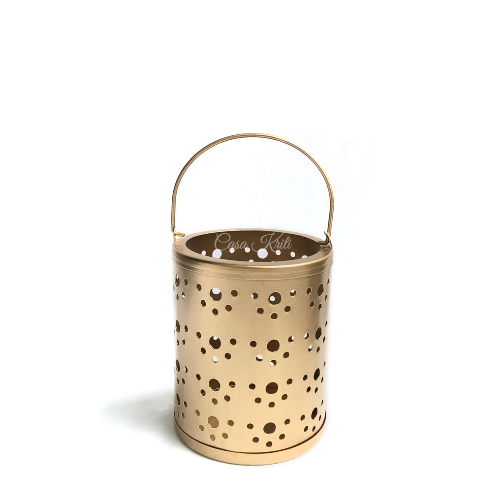 Gold Polka Dot Lantern Pair | Casa Kriti