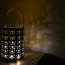Load image into Gallery viewer, Gold Polka Dot Lantern Pair | Casa Kriti
