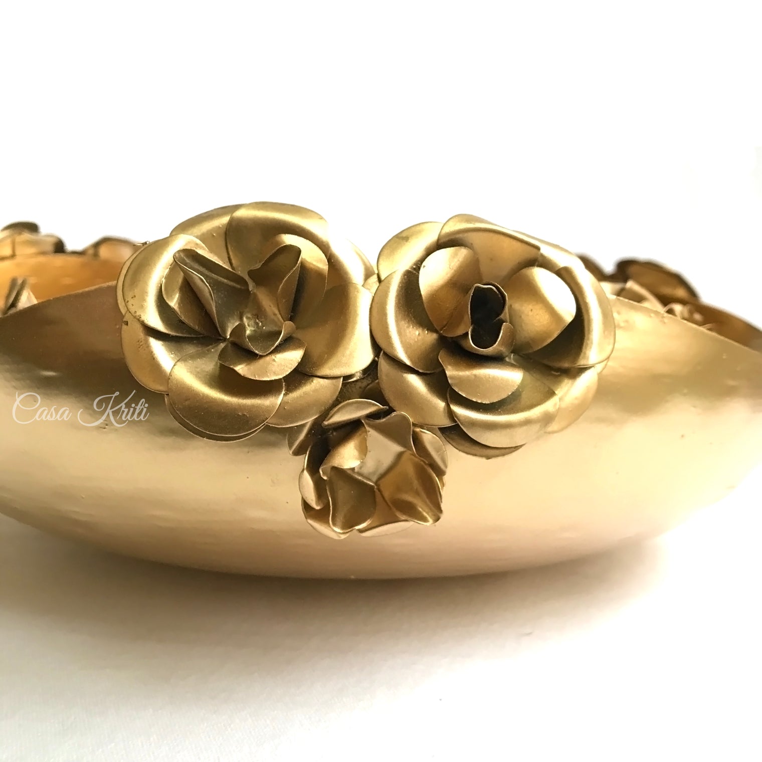 Golden Roses Urli Pair | Casa Kriti