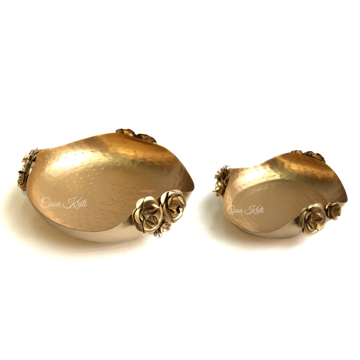Golden Roses Urli Pair | Casa Kriti