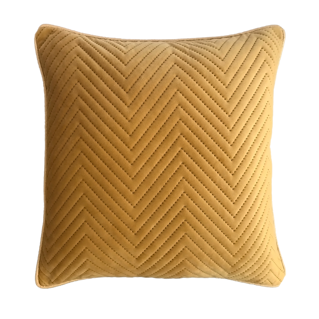 Golden Soft Cotton Velvet Cushion Cover | Casa Kriti