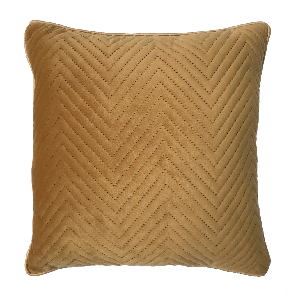 Golden Soft Cotton Velvet Cushion Cover | Casa Kriti