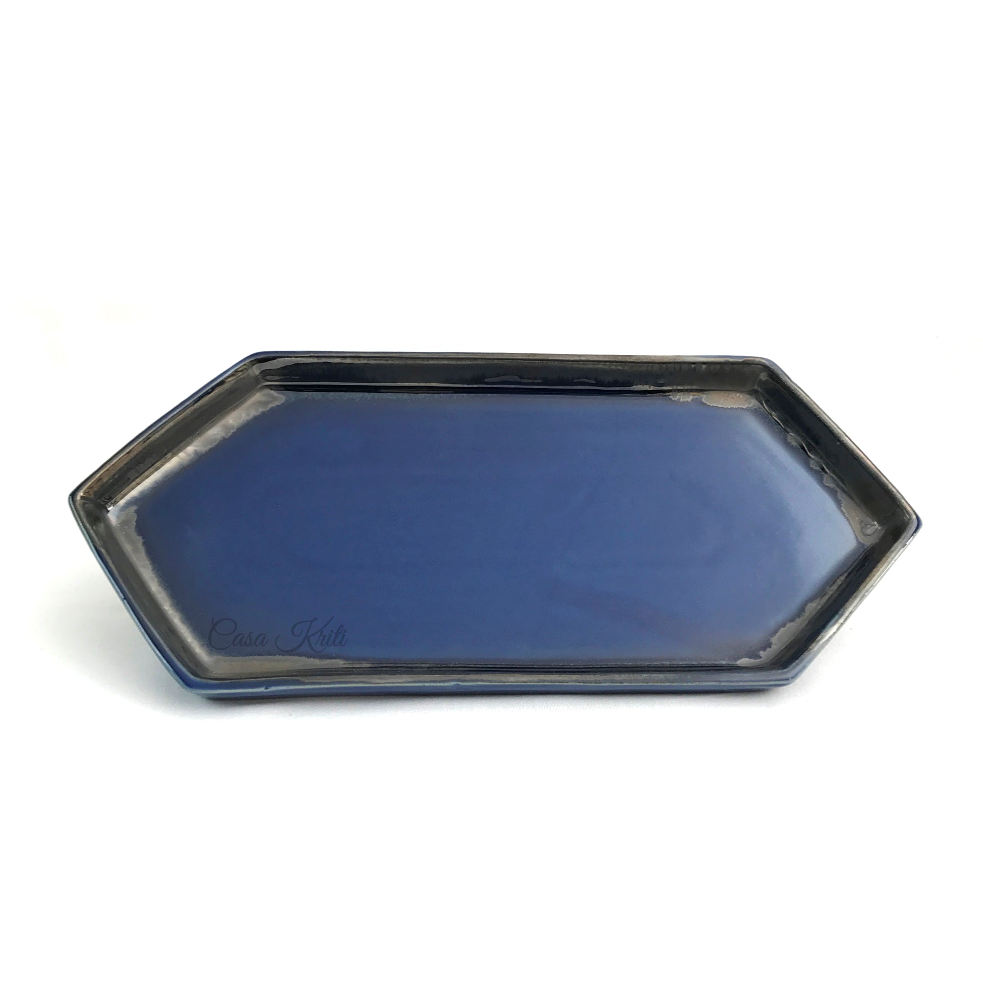 Blue Ceramic Tray with Bowls | Casa Kriti