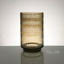 Load image into Gallery viewer, Mild Brown Cylindrical Glass Vase | Casa Kriti
