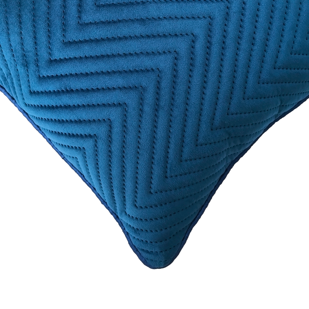 Royal Blue Soft Cotton Velvet Cushion Cover | Casa Kriti