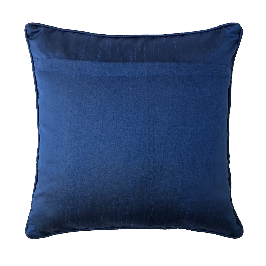 Royal Blue Soft Cotton Velvet Cushion Cover | Casa Kriti
