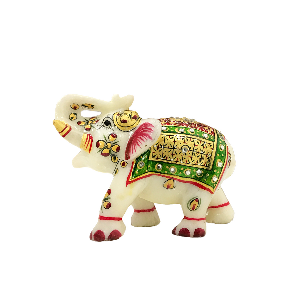 Small Jaipur Royal Marble Elephant | Casa Kriti