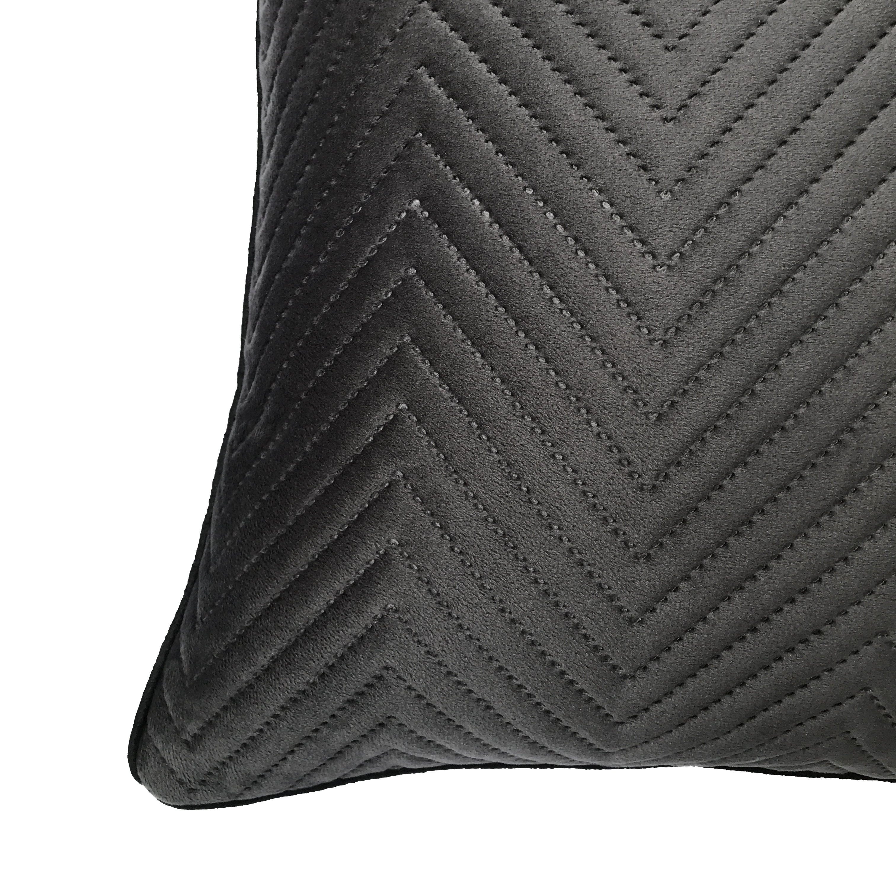 Space Grey Soft Cotton Velvet Cushion Cover | Casa Kriti