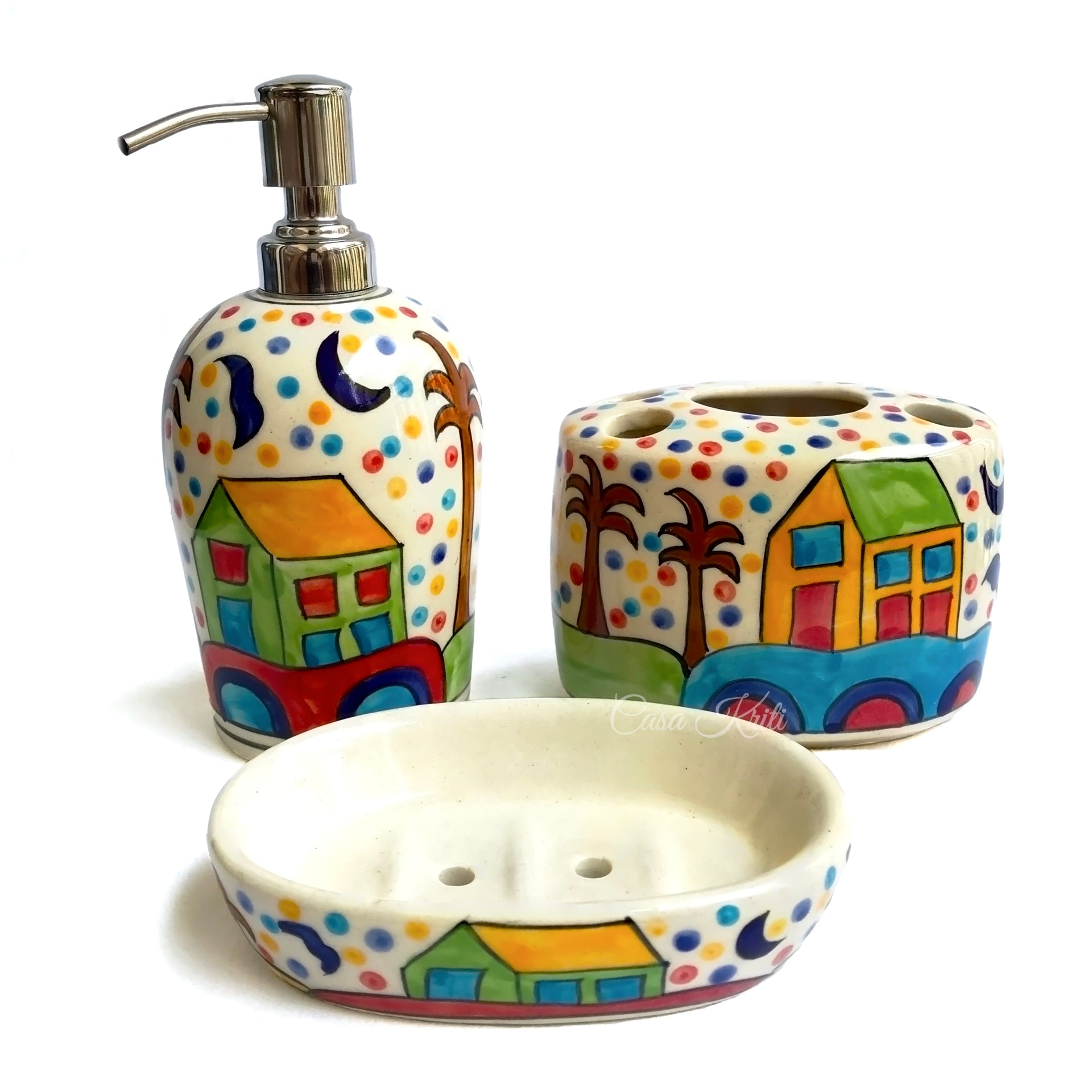 White Kids Bathroom Set of 3 | Casa Kriti